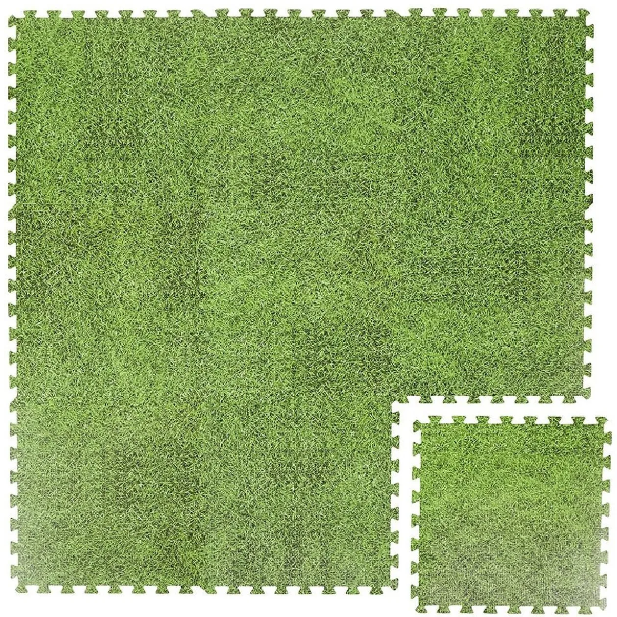 Dalle de protection piscine et spa mousse x9 gazon 50x50cm