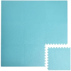 Dalle de protection piscine et spa mousse bleu turquoise 50x50cm x9 < Gifi Online