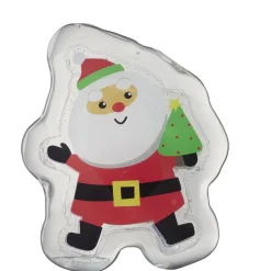 Déco fenêtre sticker gel lumineux Père Noël rouge et blanc (2 modèles)