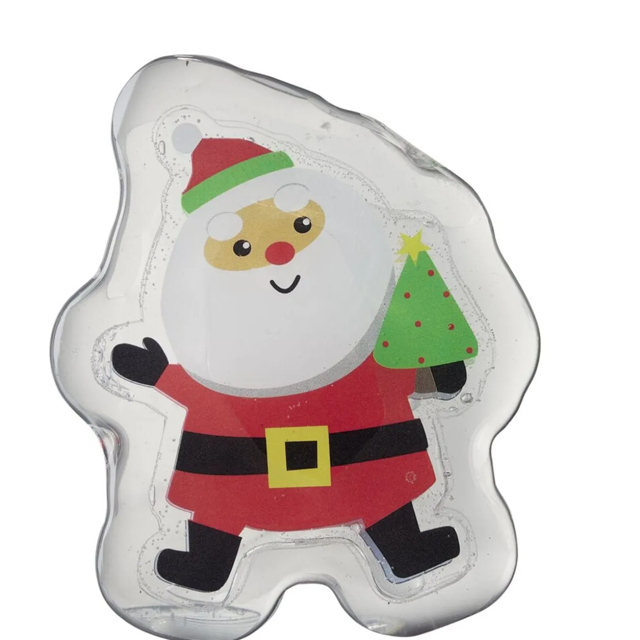 Déco fenêtre sticker gel lumineux Père Noël rouge et blanc (2 modèles)