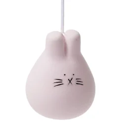 Déco lapin à suspendre Pâques en céramique beige ou rose Ø4xH5cm