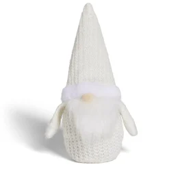 Déco à poser gnome blanc H25cm