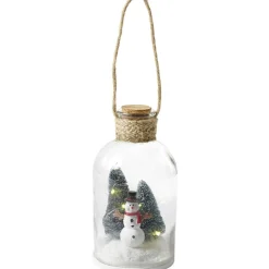 Décoration bocal lumineux avec scène de Noël H20cm < Gifi Discount