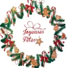 Décoration de fenêtre couronne de Noël sapin < Gifi