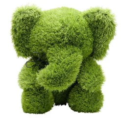 Décoration de jardin à poser gazon vert eléphant 40x35xH50cm