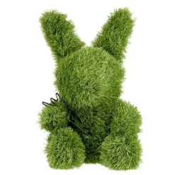 Décoration de jardin à poser gazon vert forme lapin 28x25xH35cm