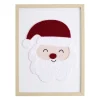 Décoration de Noël cadre décor bouclette 30x40cm (2 modèles)