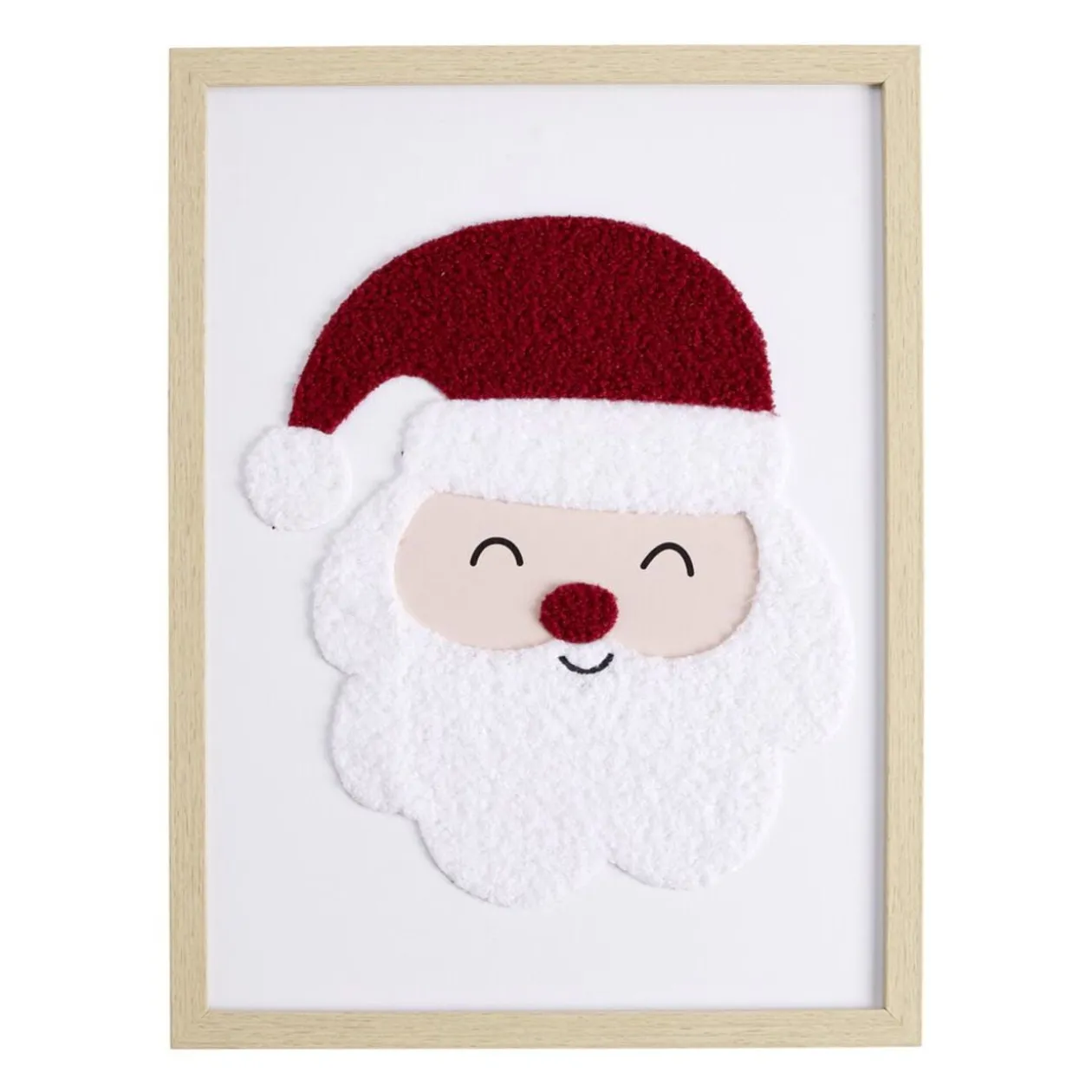 Décoration de Noël cadre décor bouclette 30x40cm (2 modèles)