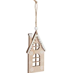 Décoration de Noël chalet en bois à suspendre H11,5cm < Gifi Discount