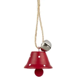 Décoration de Noël cloche en métal à suspendre