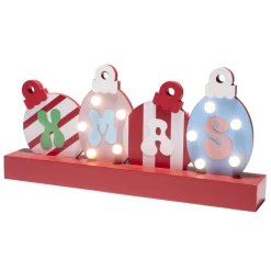 Décoration de Noël LED plaque lumineuse bois 38,5x6xH15cm < Gifi
