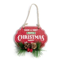 Décoration de Noël pancarte Merry Christmas à susprendre H8cm - 2 modèles < Gifi Clearance