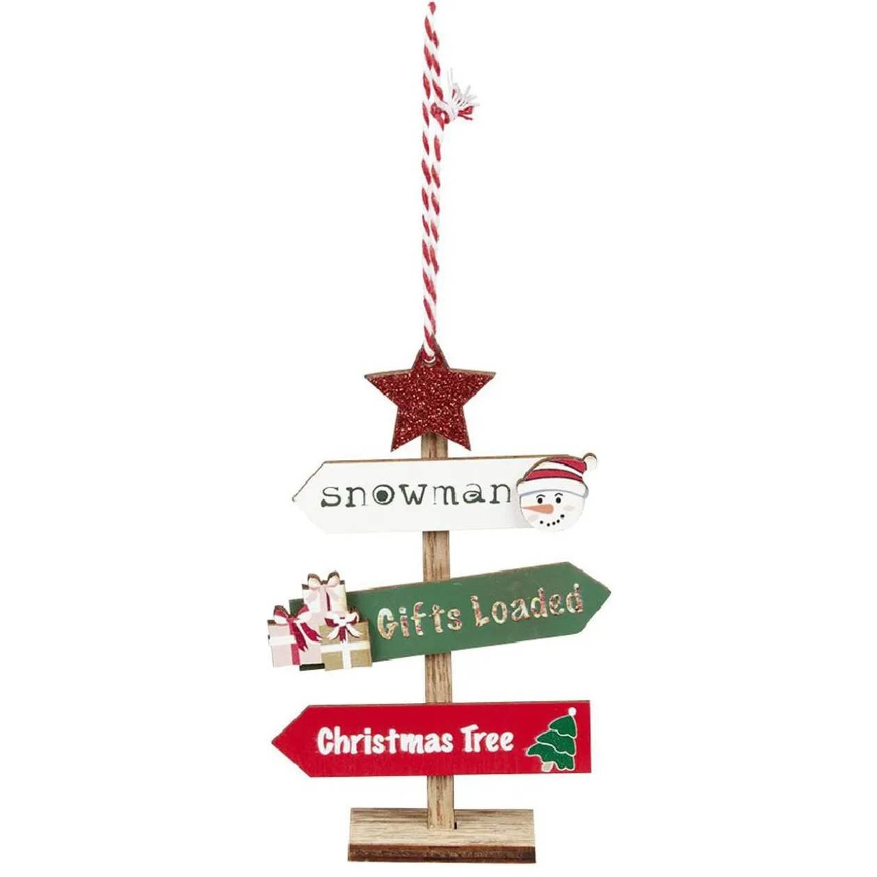 Décoration de Noël panneau de signalisation