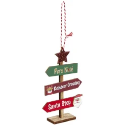 Décoration de Noël panneau de signalisation