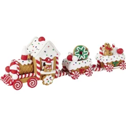 Décoration de Noël petit train pain d'épice à poser