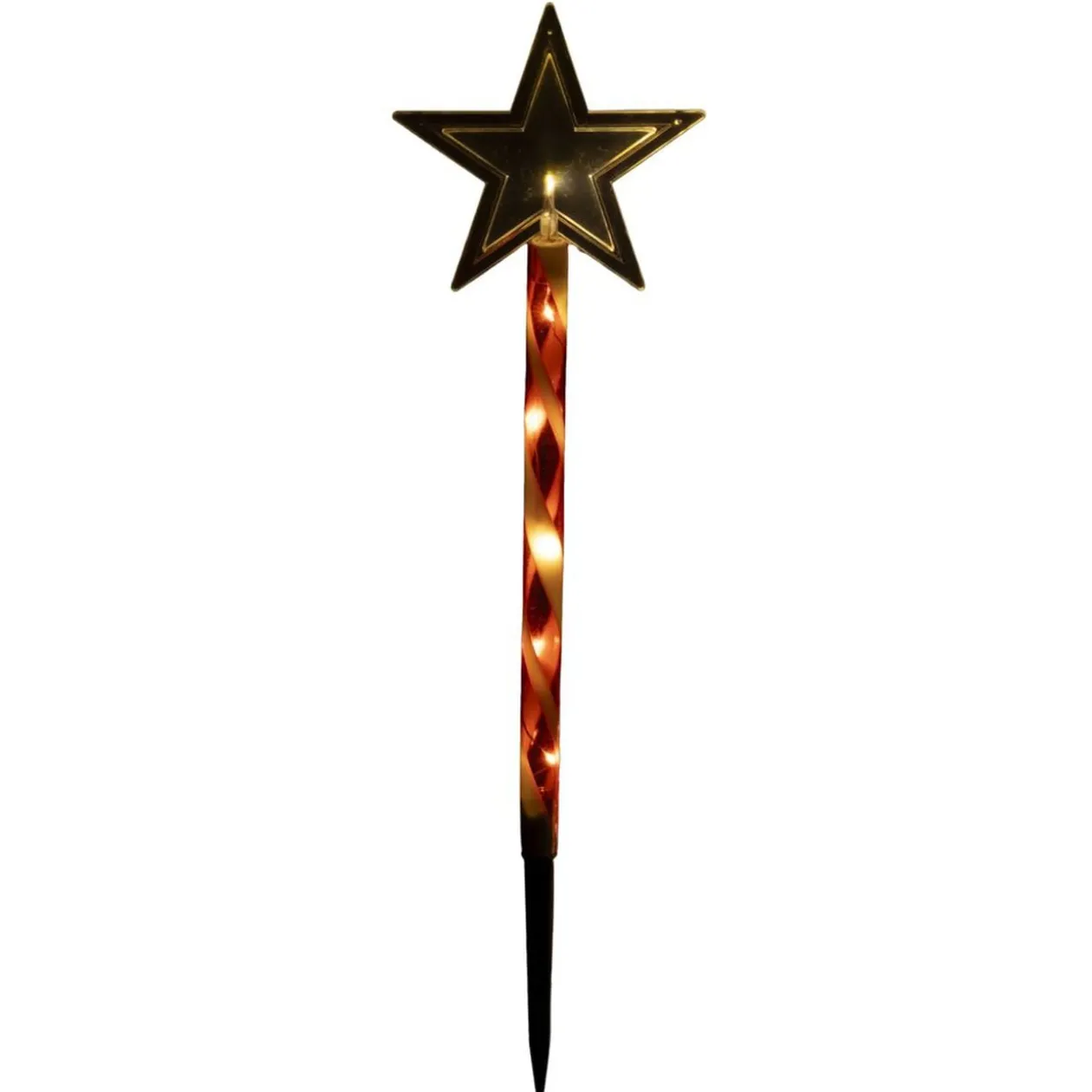 Décoration de Noël à planter x6 lumineux 48LED étoile ou sapin H45cm (2 modèles)