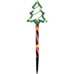 Décoration de Noël à planter x6 lumineux 48LED étoile ou sapin H45cm (2 modèles)