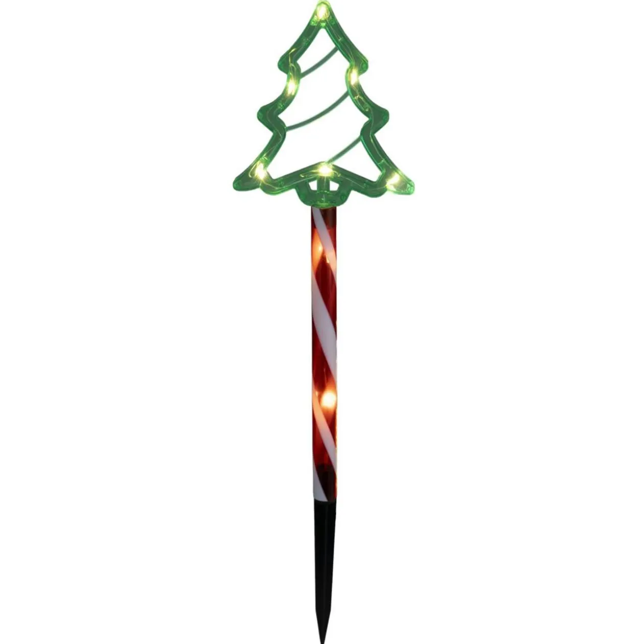 Décoration de Noël à planter x6 lumineux 48LED étoile ou sapin H45cm (2 modèles)
