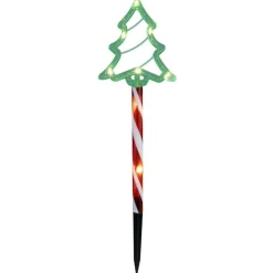 Décoration de Noël à planter x6 lumineux 48LED étoile ou sapin H45cm (2 modèles)