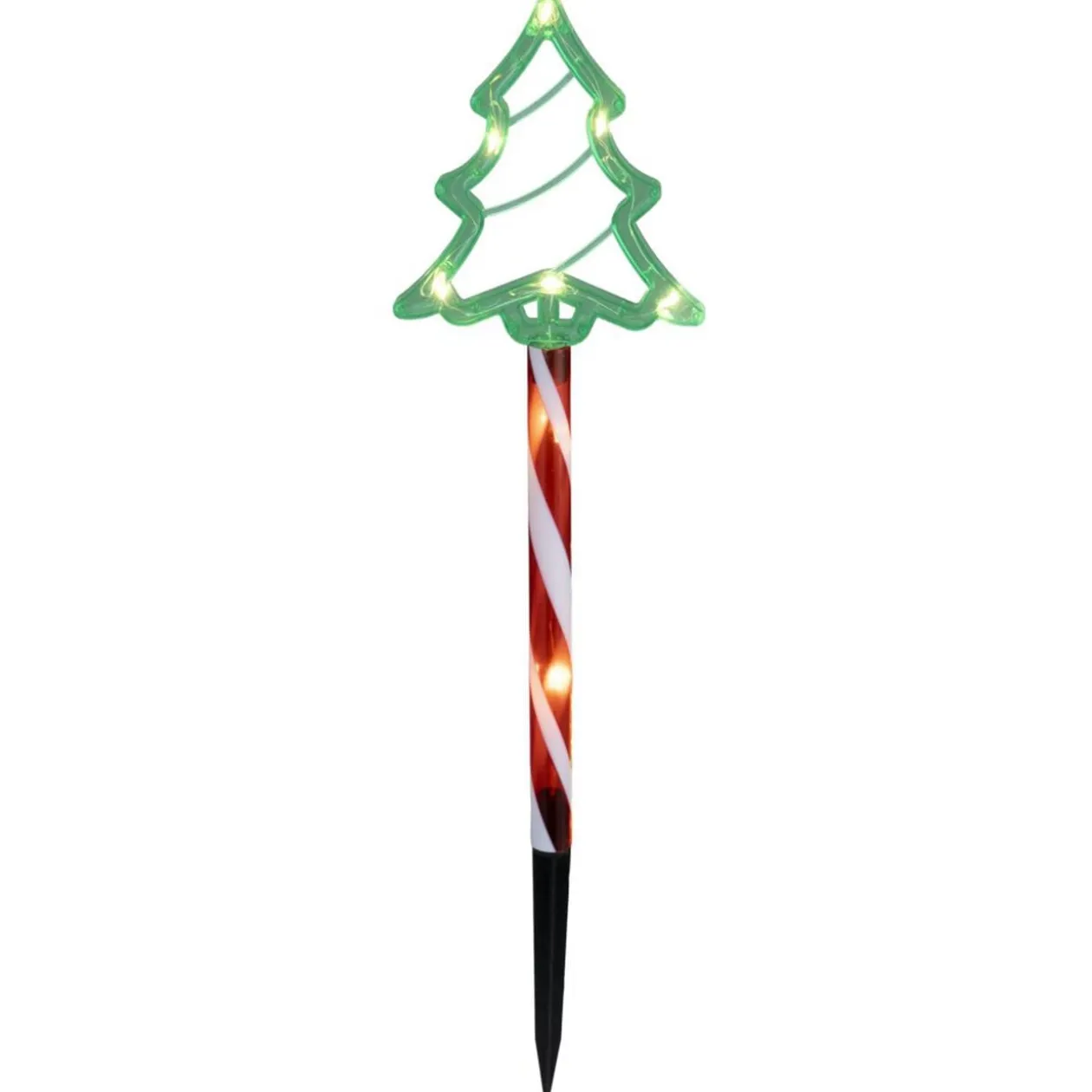 Décoration de Noël à planter x6 lumineux 48LED étoile ou sapin H45cm (2 modèles)
