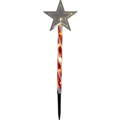 Décoration de Noël à planter x6 lumineux 48LED étoile ou sapin H45cm (2 modèles)