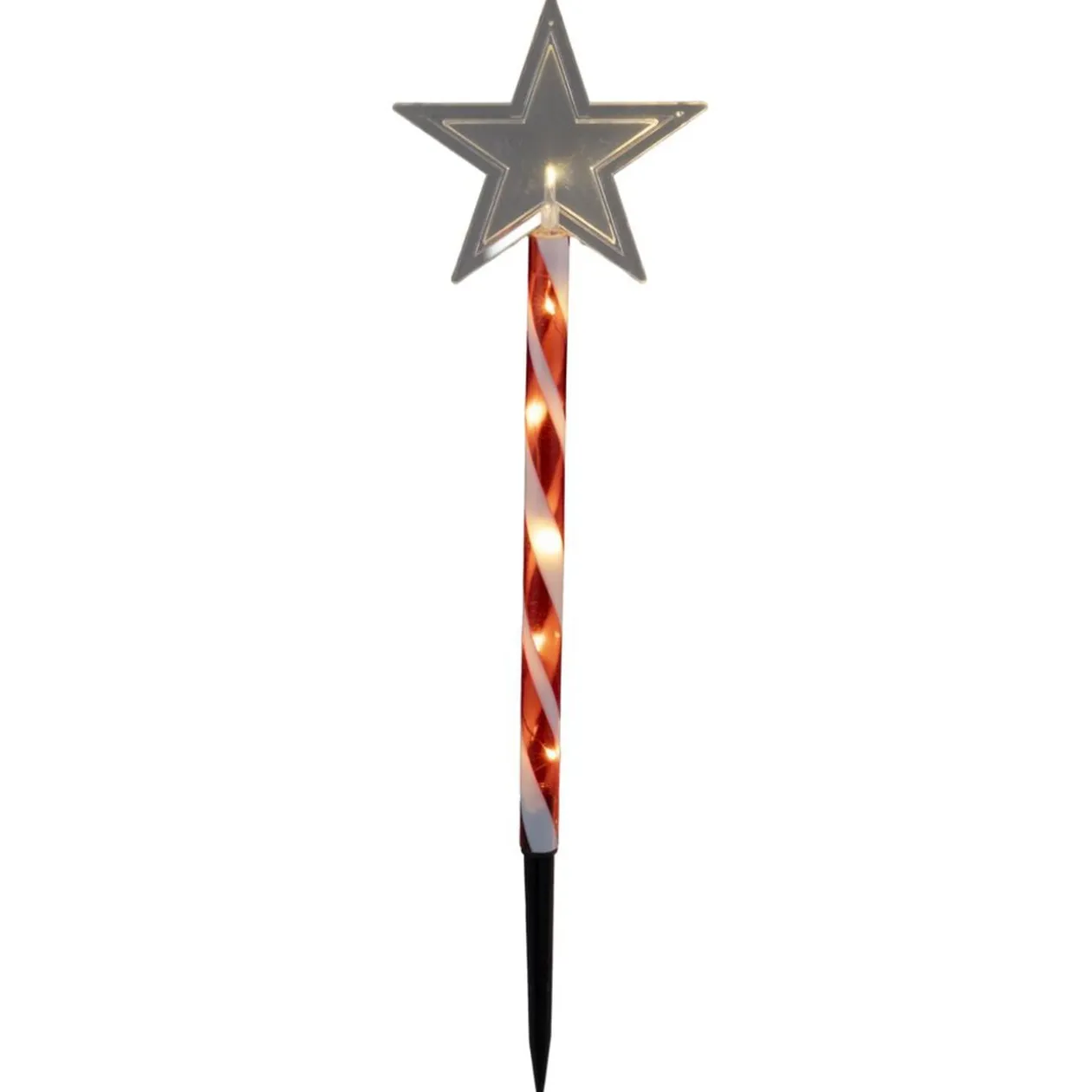 Décoration de Noël à planter x6 lumineux 48LED étoile ou sapin H45cm (2 modèles)