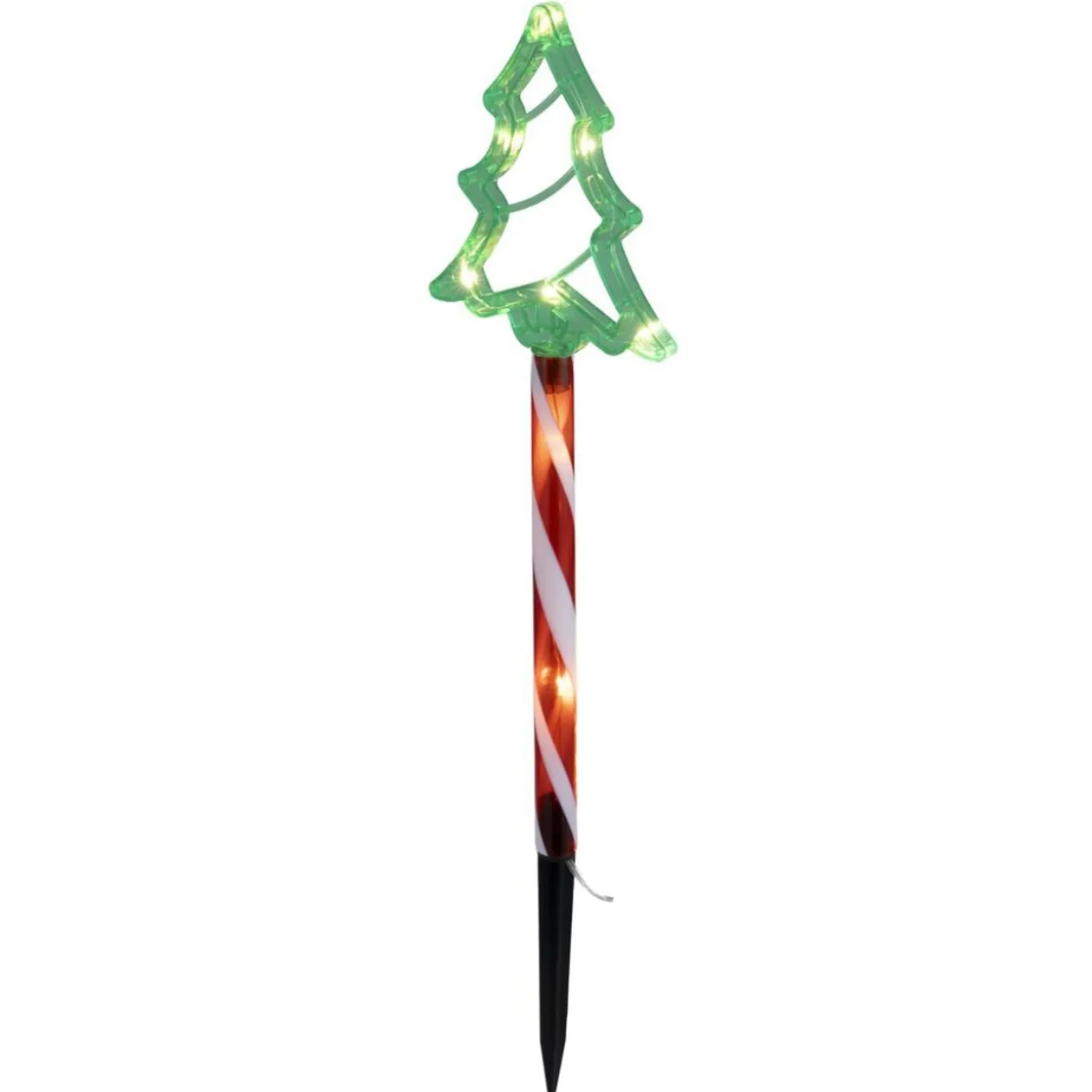 Décoration de Noël à planter x6 lumineux 48LED étoile ou sapin H45cm (2 modèles)