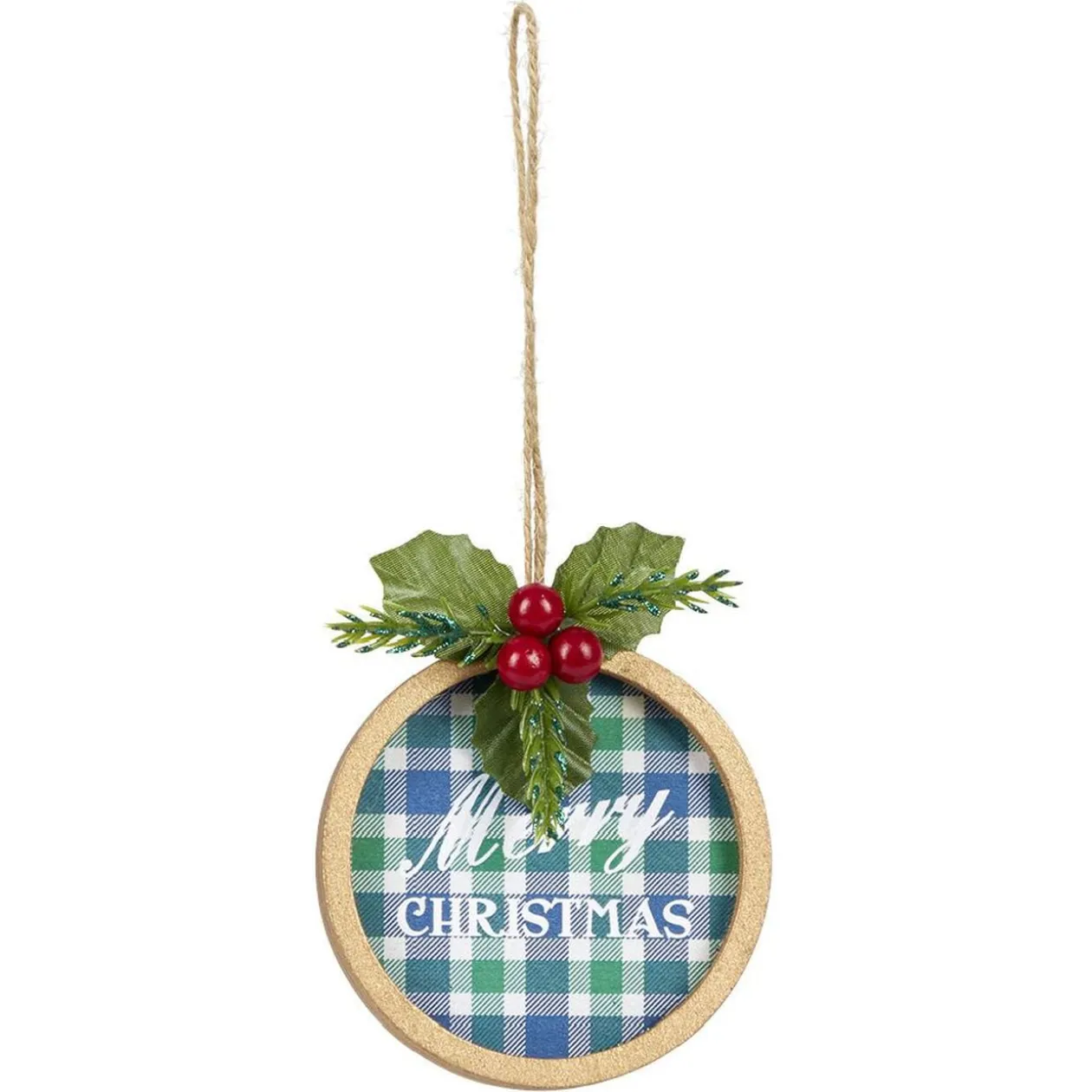 Décoration de Noël plate en bois