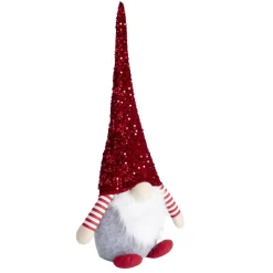 Décoration de Noël à poser gnome rouge 30x15xH73cm < Gifi Discount