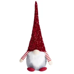Décoration de Noël à poser gnome rouge 30x15xH73cm < Gifi Discount