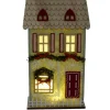 Décoration de Noêl à poser maison lumineuse LED 15,5x7xH26,5cm (2 modèles)