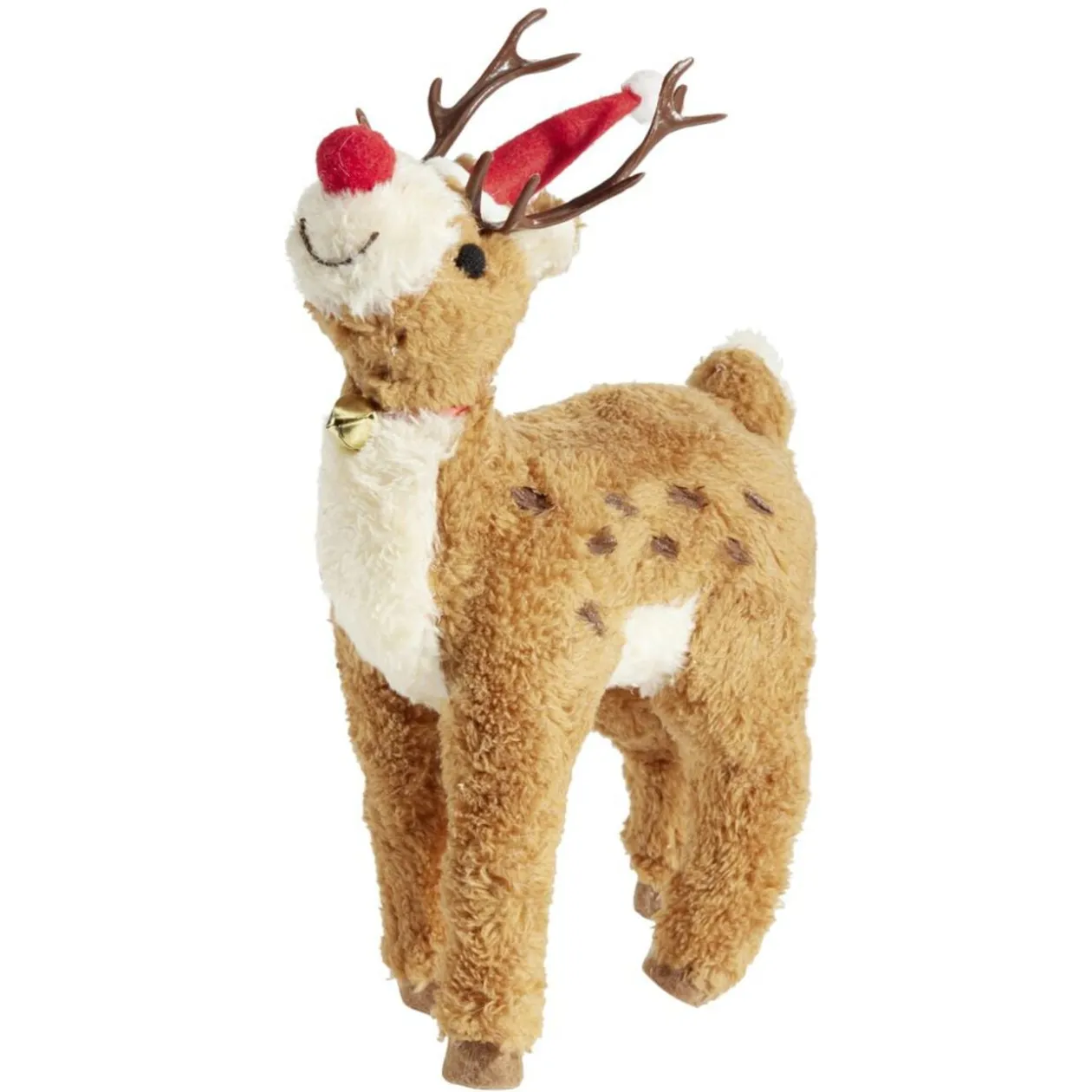 Décoration de Noël à poser renne marron 17x10xH27cm