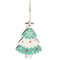 Décoration de Noël sapin à suspendre H6cm - 2 modèles < Gifi Outlet