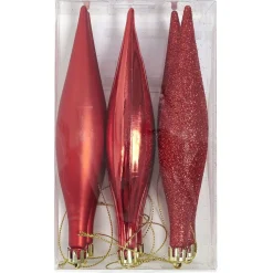 Décoration de Noël stalactite rouge à suspendre x6 < Gifi New