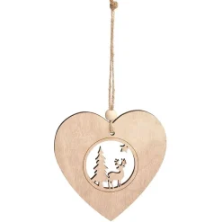 Décoration de Noël à suspendre en bois 12xH12cm - 3 modèles < Gifi Discount