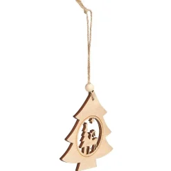 Décoration de Noël à suspendre en bois 12xH12cm - 3 modèles < Gifi Discount