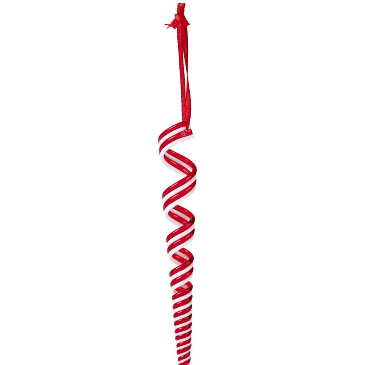 Décoration de Noël à suspendre stalactite rouge et blanc L16,5cm < Gifi New