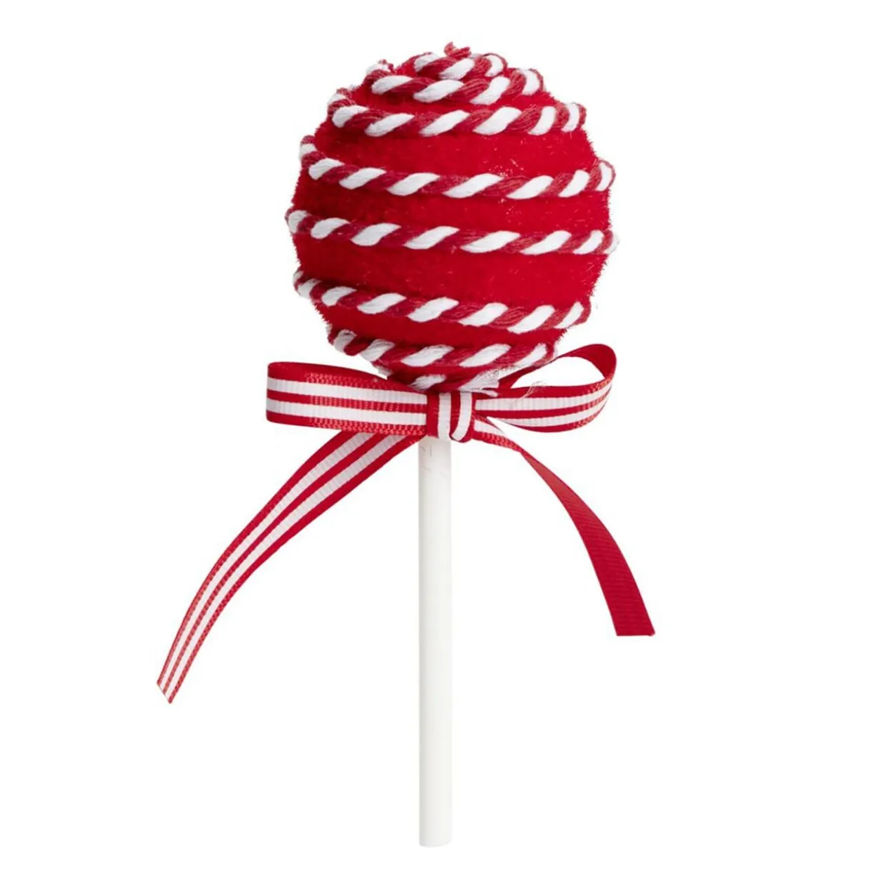 Décoration de Noël à suspendre sucette rouge et blanc Ø6xH13cm (2 modèles)