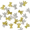 Décoration de table ange X24 pcs bois L1,5X2Xép.0,1 cm doré et argenté < Gifi