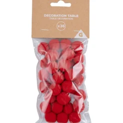 Décoration de table mini boule rouge Ø8cm 36 pièces < Gifi Sale
