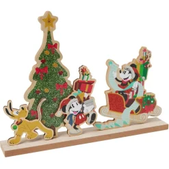 Décoration Disney à poser Mickey à Noël bois 34x5xH25cm < Gifi Best