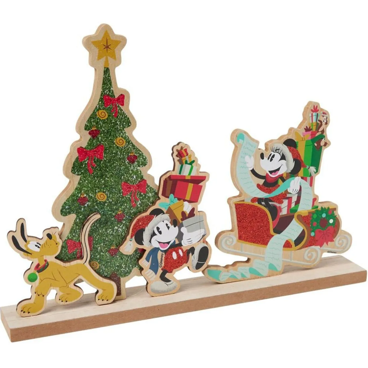 Décoration Disney à poser Mickey à Noël bois 34x5xH25cm < Gifi Best