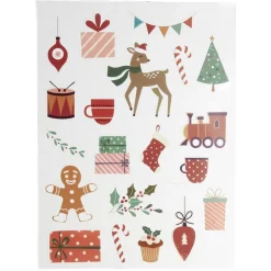 Décoration fenêtre et mur Noël adhésive scène (2 modèles)