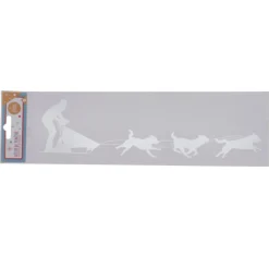 Décoration fenêtre électrostatique bonhomme en traîneau avec chiens < Gifi Sale