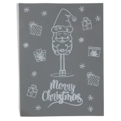 Décoration fenêtre Noël électrostatique dessin blanc (2 modèles)