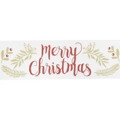 Décoration fenêtre Noël électrostatique Merry Christmas rouge et doré < Gifi Hot