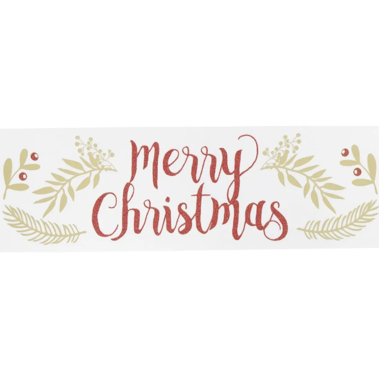 Décoration fenêtre Noël électrostatique Merry Christmas rouge et doré < Gifi Hot