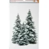 Décoration fenêtre Noël électrostatique sapin enneigé