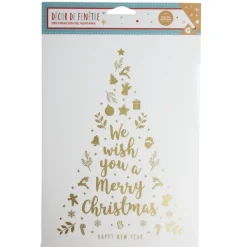 Décoration fenêtre Noël électrostatique sapin doré < Gifi Sale