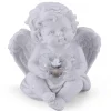 Décoration funéraire solaire ange avec coeur polyrésine 10x9xH9,5cm < Gifi Sale